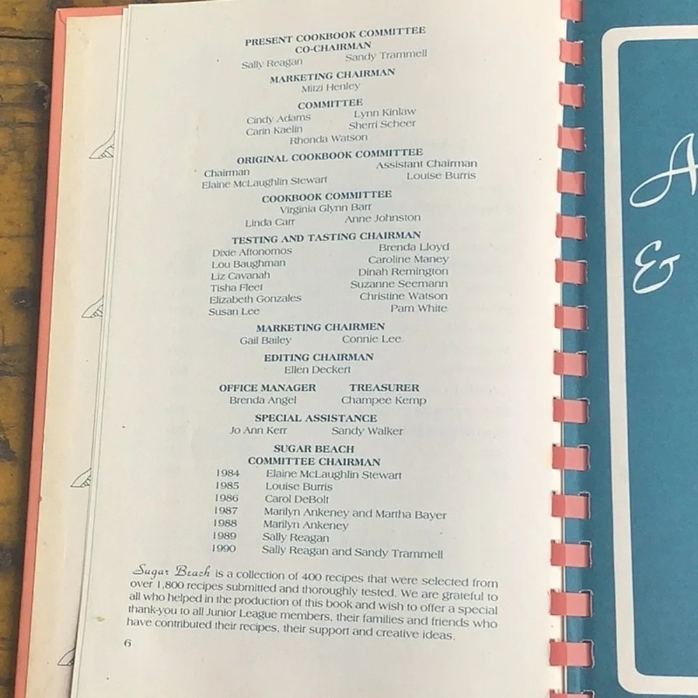 Vintage 1980’s Jr League Fort Walton Beach Florida Cookbook